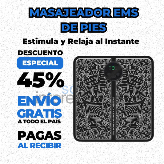 Masajeador EMS de Pies – Estimula y Relaja al Instante