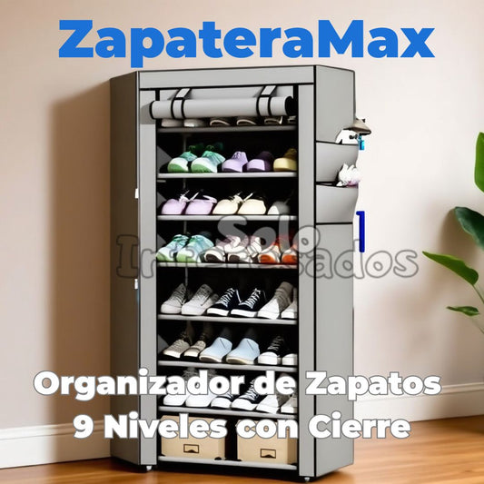 ZapateraMax – Organizador de Zapatos 9 Niveles con Cierre