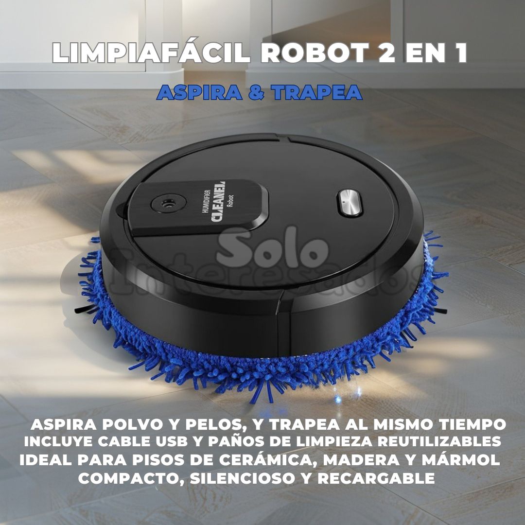 LimpiaFácil Robot 2 en 1 Aspira & Trapea