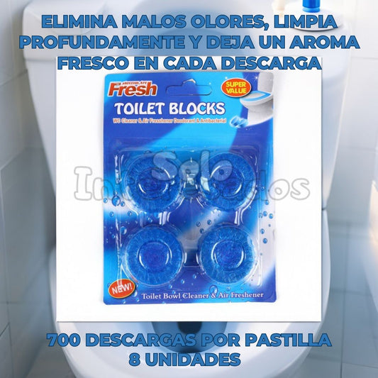 FreshClean Tabs – Pastillas Poderosas para Inodoro 8 UNIDADES