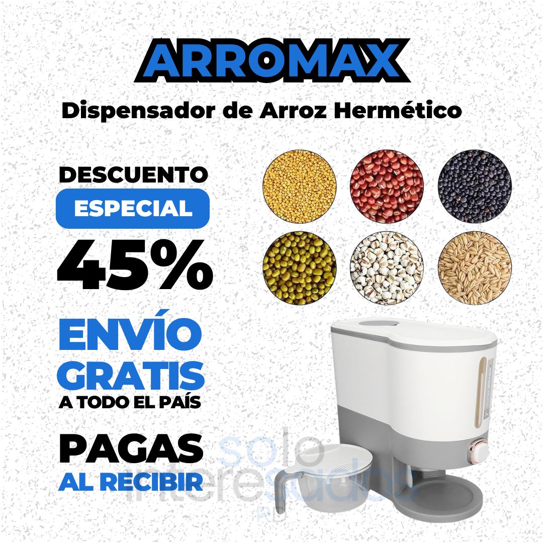 ArroMax – Dispensador de Arroz Hermético 25 libras