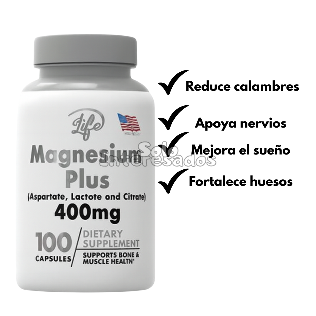💊 MAGNESIUM PLUS 400mg (100 tabletas)