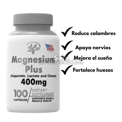 💊 MAGNESIUM PLUS 400mg (100 tabletas)