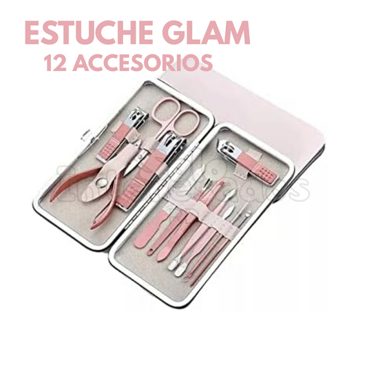 Estuche Glam 12 en 1 (Rosado)