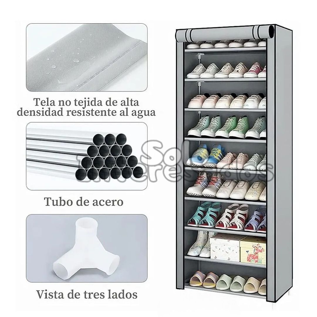 ZapateraMax – Organizador de Zapatos 9 Niveles con Cierre