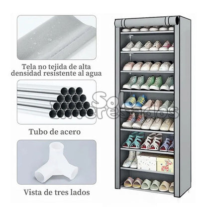 ZapateraMax – Organizador de Zapatos 9 Niveles con Cierre