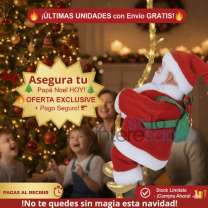 Papá Noel Escalador Eléctrico Musical – ¡Lleva la Navidad a otro nivel!