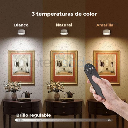 2X1 LuzMagnética LED – Recargable, Inalámbrica y con Control Remoto