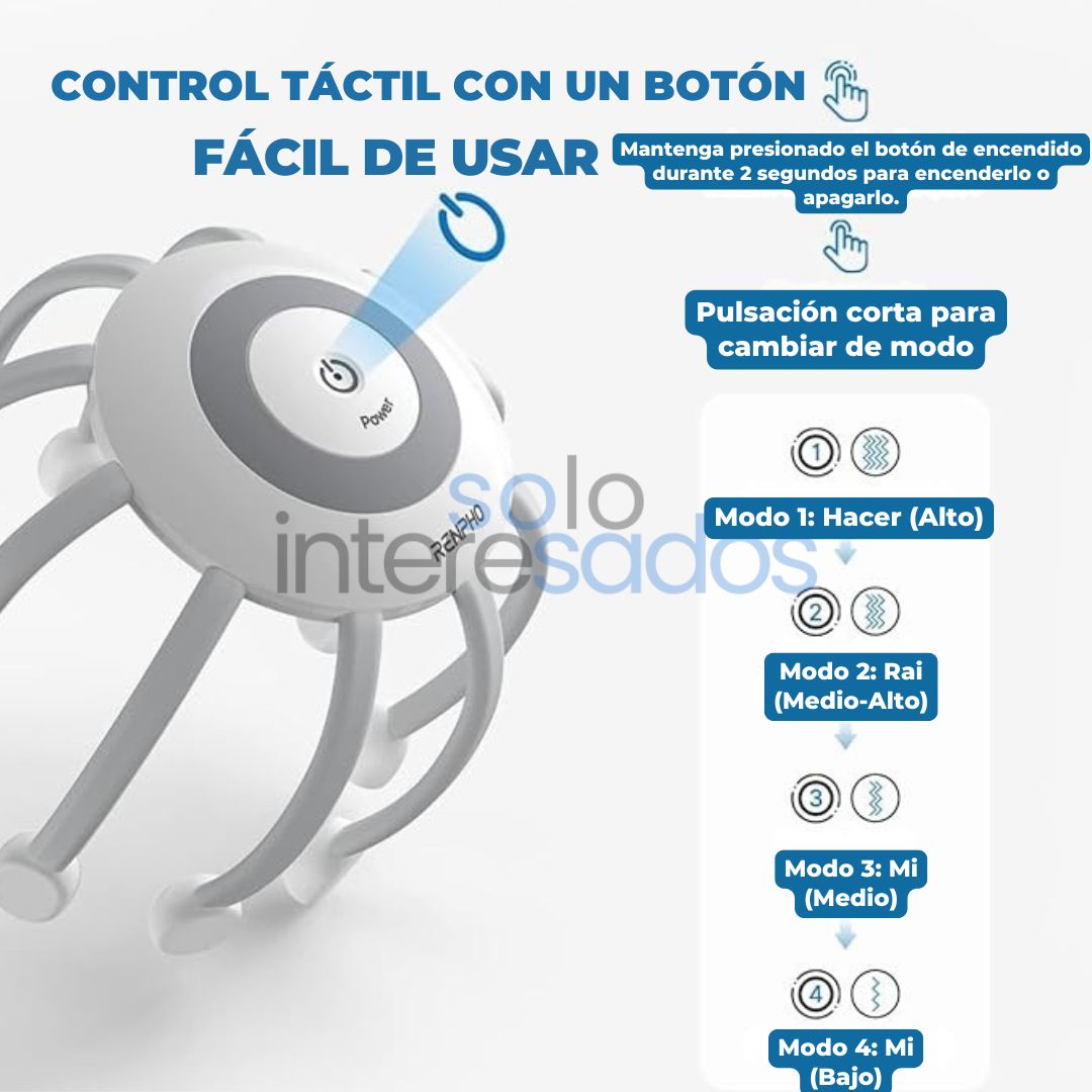 Masajeador RelaxHead – Alivio Instantáneo y Recargable