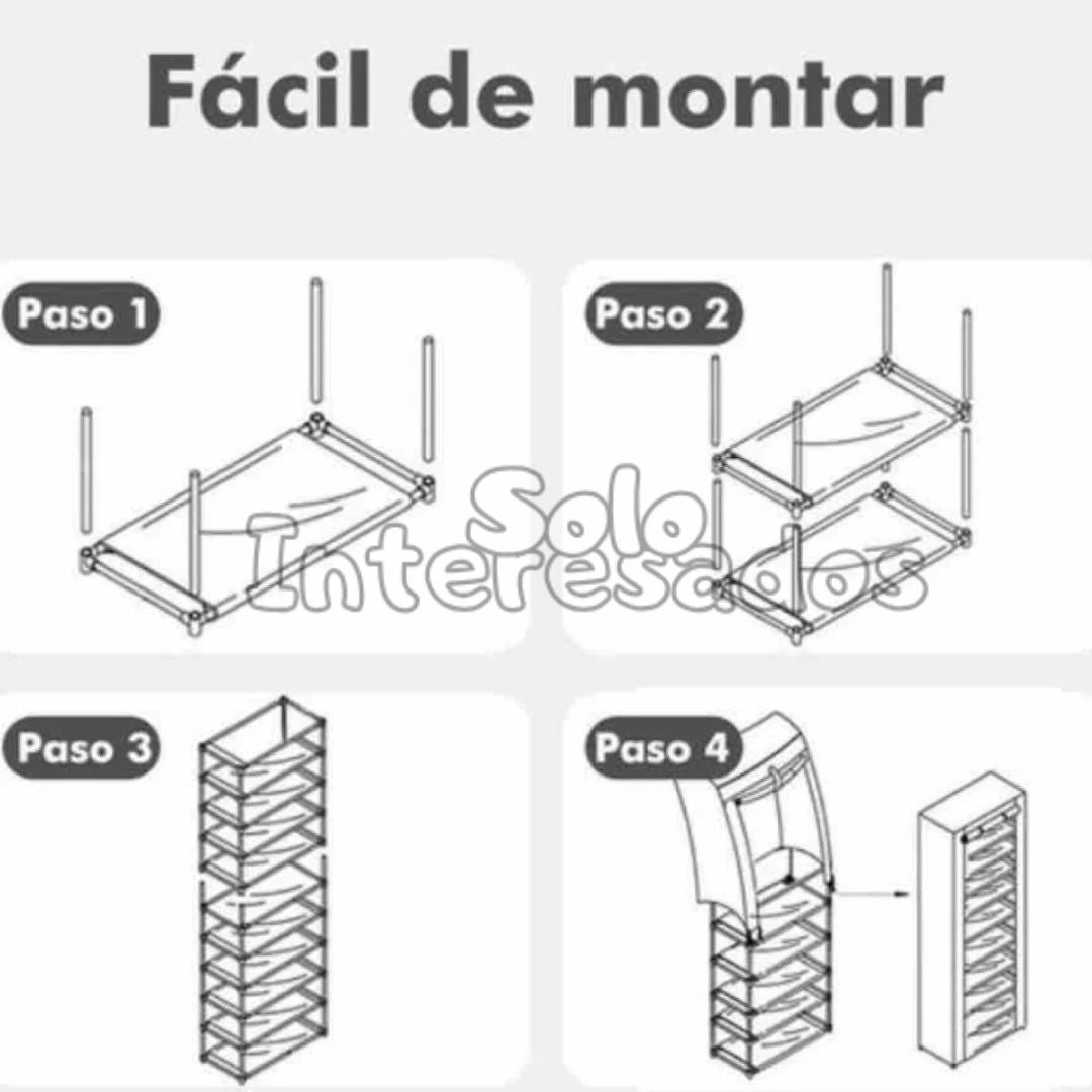 ZapateraMax – Organizador de Zapatos 9 Niveles con Cierre
