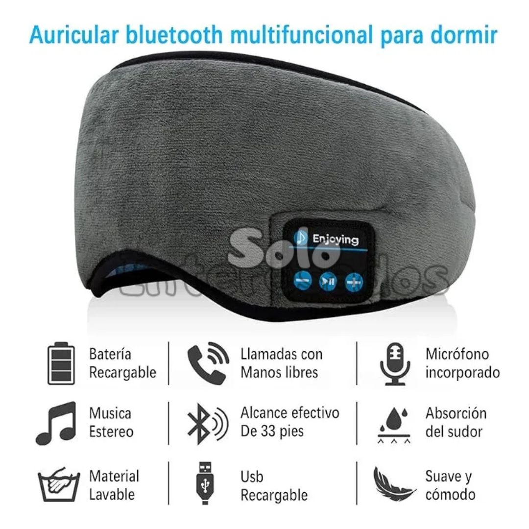 SueñoZen – Antifaz Bluetooth para Dormir con Música Relajante