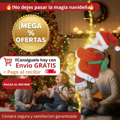 Papá Noel Escalador Eléctrico Musical – ¡Lleva la Navidad a otro nivel!
