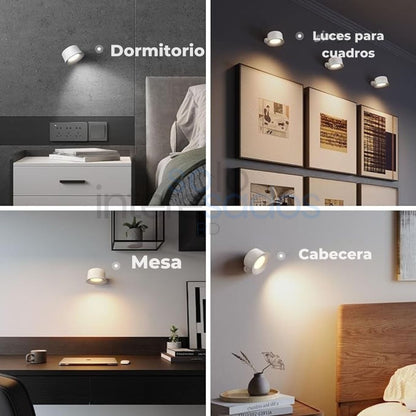 2X1 LuzMagnética LED – Recargable, Inalámbrica y con Control Remoto