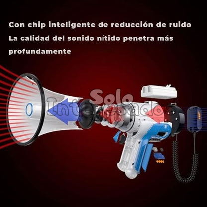 MegaVoz – Megáfono Portátil con Micrófono, Bluetooth y Sirena