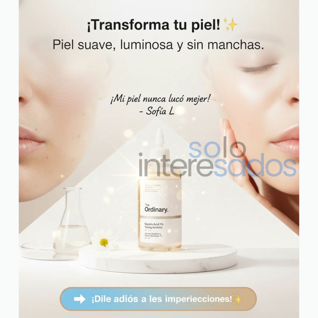 The Ordinary Glow Tónico  7 % Ácido Glicólico 240ML/ 100% ORIGINAL