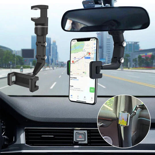 Soporte multifuncional para teléfono de espejo retrovisor