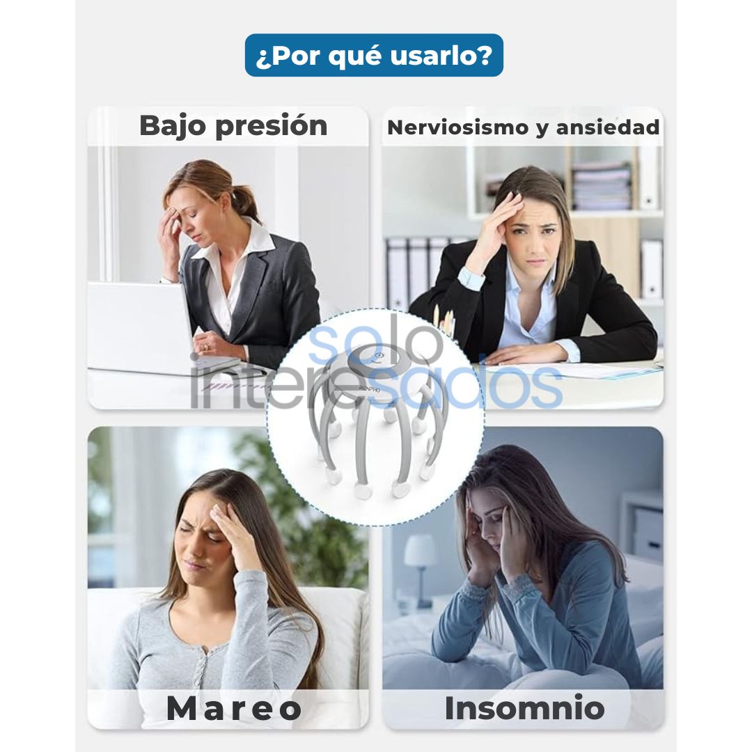 Masajeador RelaxHead – Alivio Instantáneo y Recargable