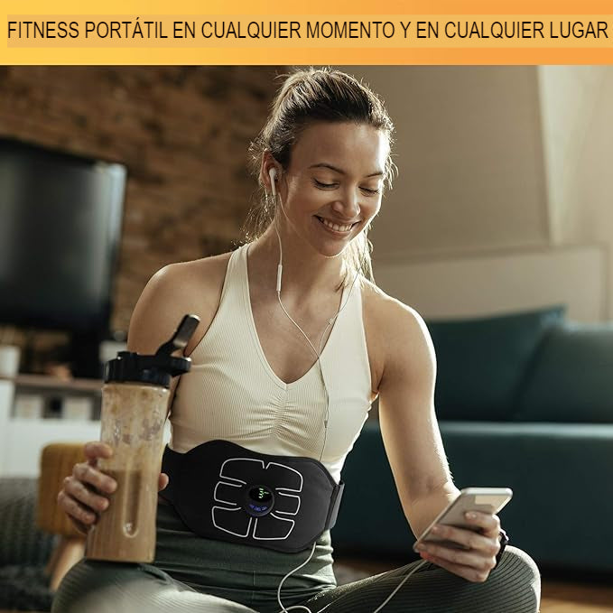 FAJA ELECTRO ESTIMULADORA PARA EJERCITAR ABDOMINALES