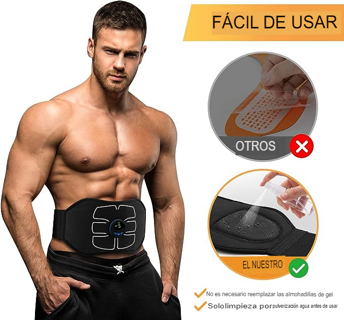 FAJA ELECTRO ESTIMULADORA PARA EJERCITAR ABDOMINALES