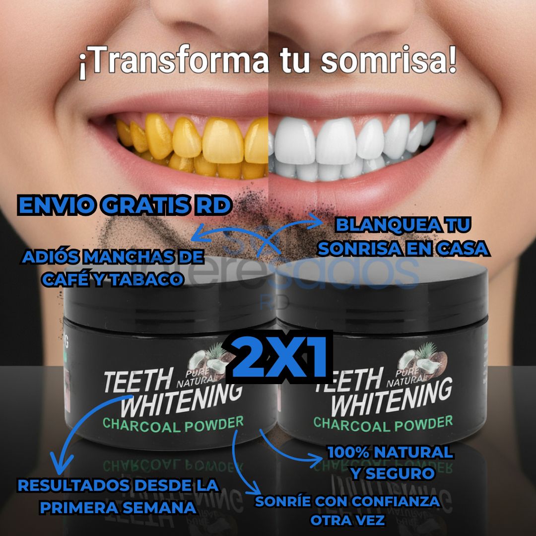 BlanquiCarbón – Blanqueador Natural con Carbón Activado y Coco 2X1 40g