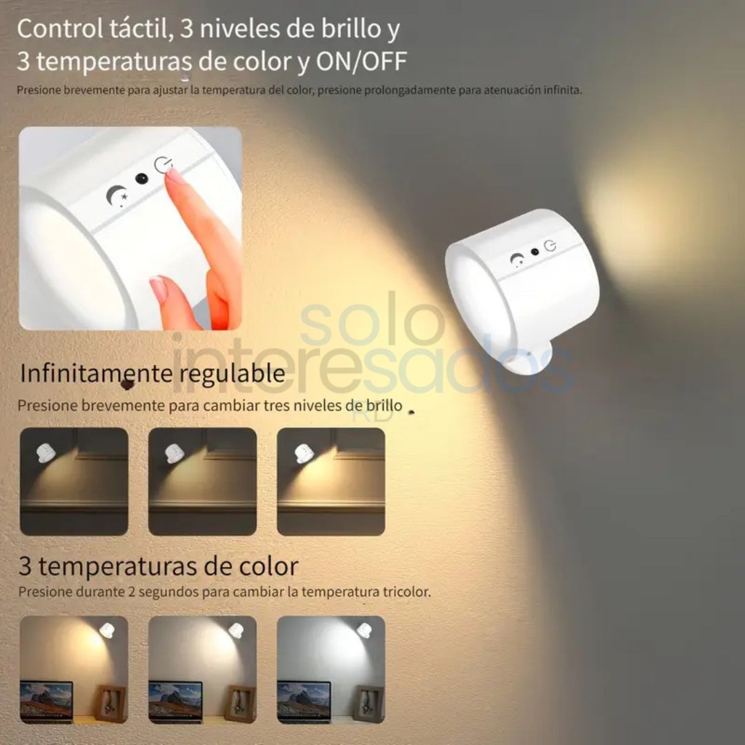 2X1 LuzMagnética LED – Recargable, Inalámbrica y con Control Remoto