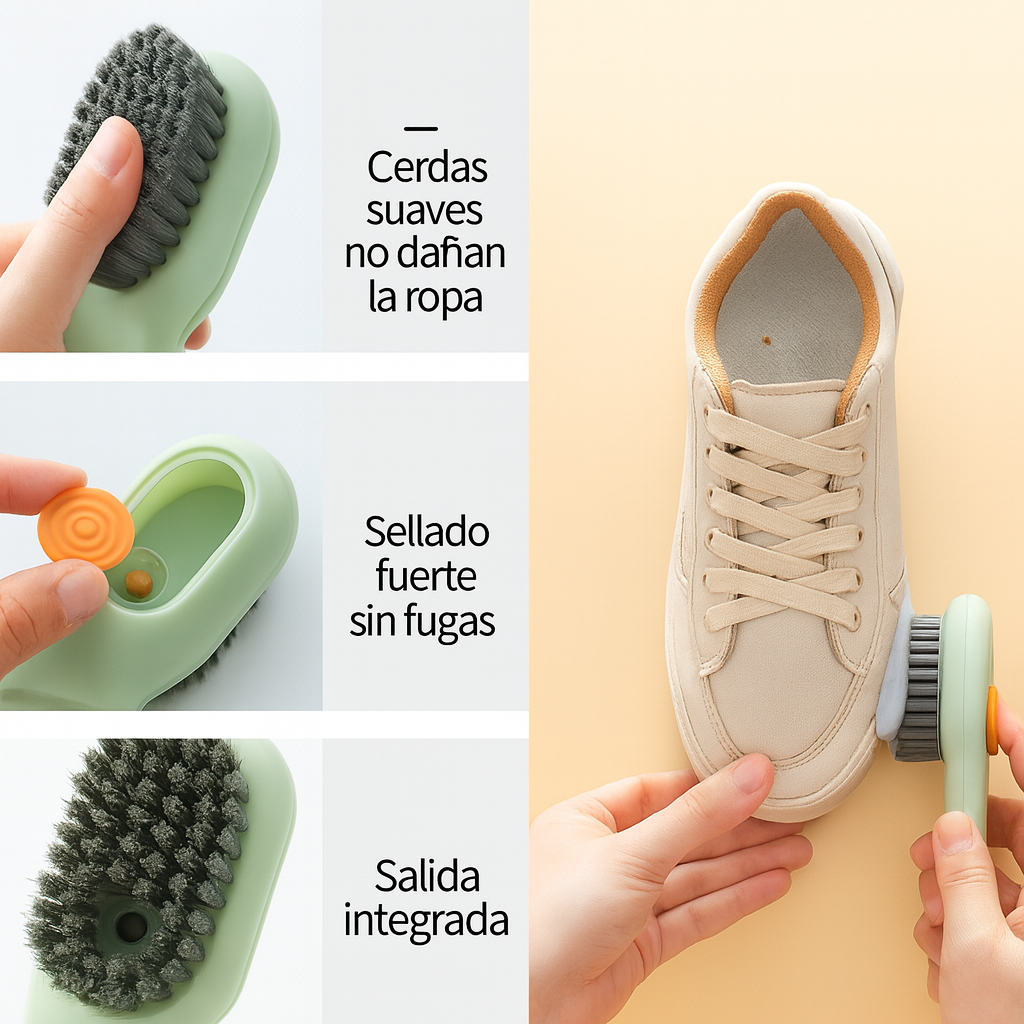 CEPILLO LIMPIADOR 3 EN 1 CON DISPENSADOR