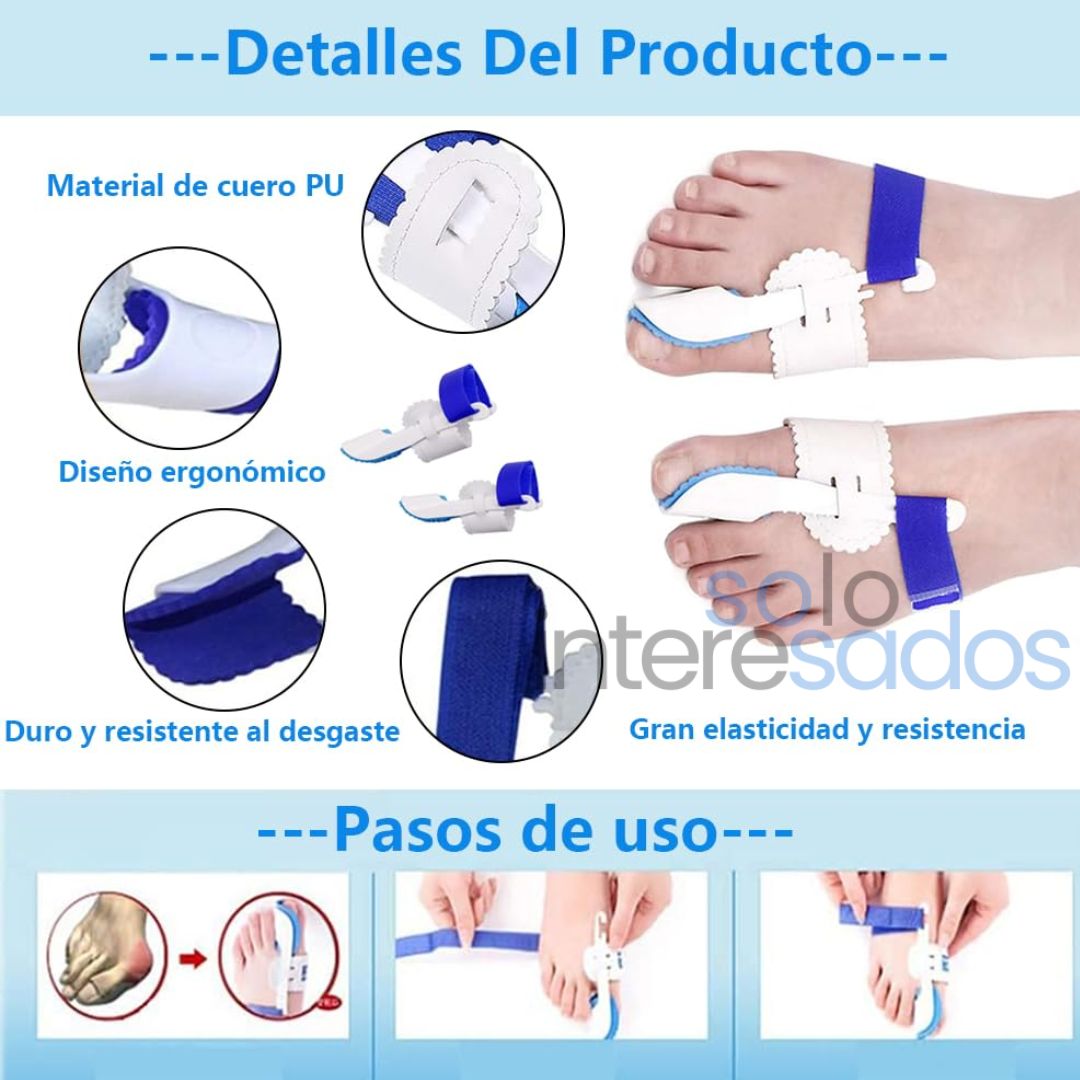 CORRECTOR DE JUANETE PLASTICO X PAR