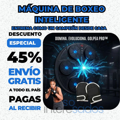 Máquina de Boxeo Inteligente + PAR GUANTES DE BOXEO